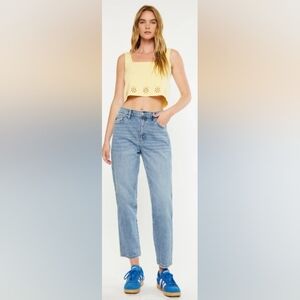 Kancan Gabby High Rise Slouch Fit Jeans In Medium Wash , Size 30.